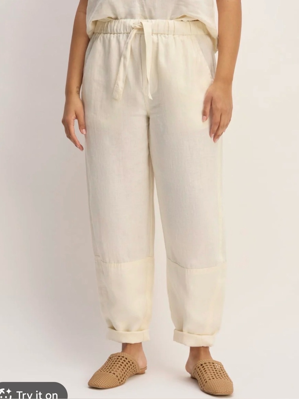 Everlane Pull - On Linen Barrel Pant